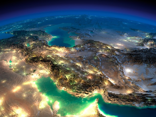تصویر نقشه ماهواره ای ایران