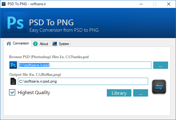 دانلود نرم افزار PSD To PNG