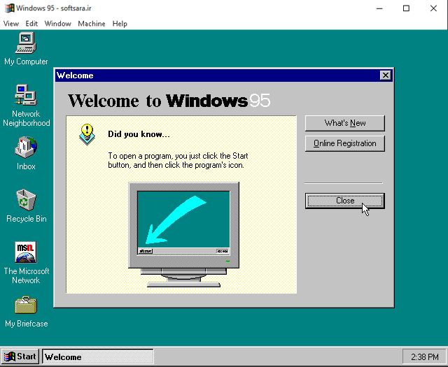 دانلود نرم افزار ویندوز 95